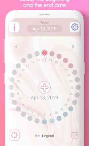 Calendário menstrual - Periodo menstrual diario 2