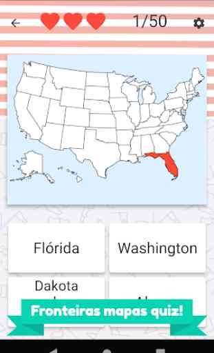 EUA estados quiz - 50 estados, capitais, bandeiras 4