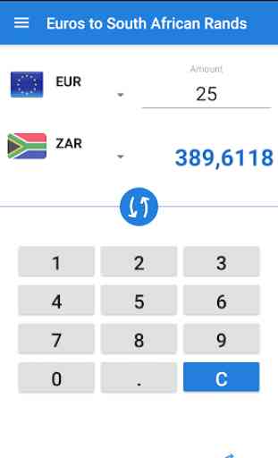 Euro to South African Rand converter / EUR to ZAR 1