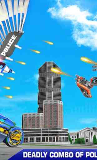 Flying Police Eagle Bike Robot Hero: Robot Games 1