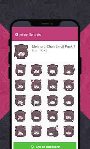 Menhera-chan Stickers for WhatsApp (WAStickerApps) 2