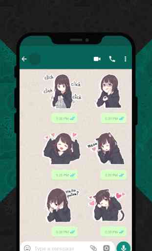 Menhera-chan Stickers for WhatsApp (WAStickerApps) 4