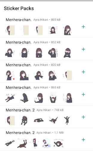 Menhera-chan - WhatsApp Stickers 1