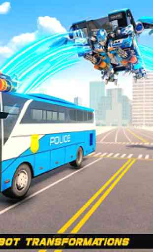 Robô de ônibus da polícia transformar guerras 1