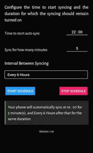 Schedule Auto Sync and Save Battery 1
