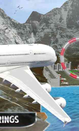 simulador de vôo de avião voando 3D 3