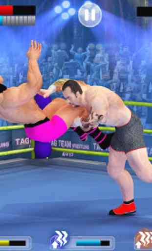 Tag team wrestling 2020: Cage death fighting Stars 4