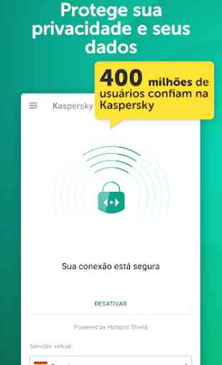 VPN Kaspersky Conexão segura, Proteger localização 1
