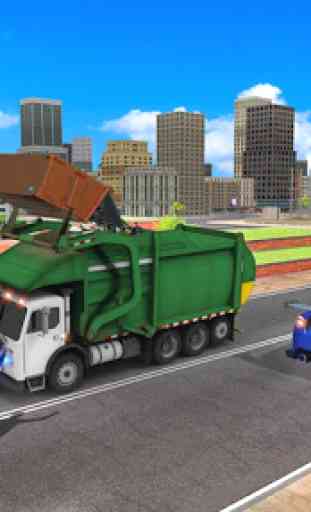 cidade vôo lixo caminhão dirigindo simulador jogos 4