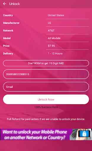 Free Unlock LG Mobile SIM 3