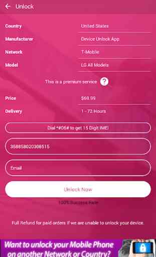Free Unlock LG Mobile SIM 4