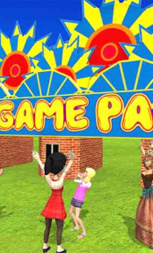Jogo divertido parque de diversões família virtual 3