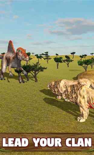 Leão final vs dinossauro: aventura selvagem 1