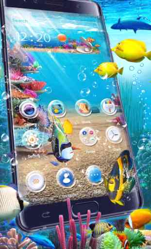 Lively 3D Aquarium Fish Theme 2