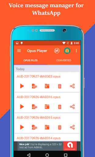 Opus Player: Manage your audio & voice messages 1