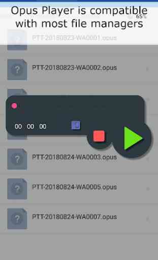 Opus Player - Whatsapp Audio Procurar e Organizar 3
