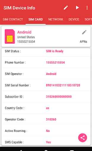 SIM Device Info 1