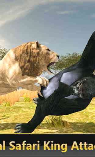 Simulador de safari de leão selvagem 3d 3