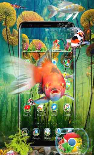 Tema de peixes 3D Aquarium Koi 2