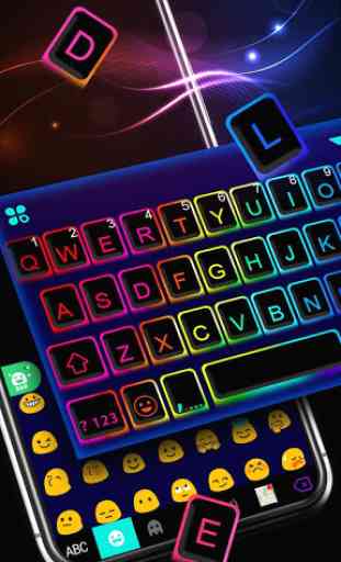 Tema Keyboard Led Neon Color 2