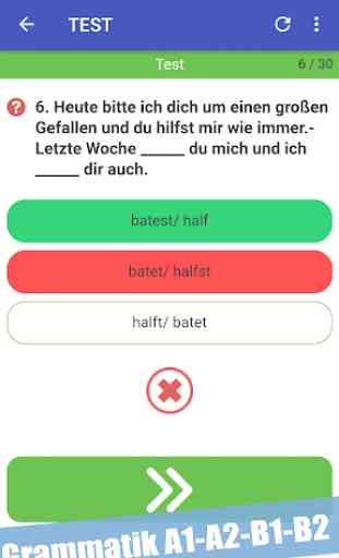 Test zur Deutsch Grammatik A1-A2-B1-B2 3