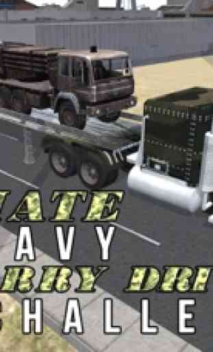 simulador de caminhão de carga exército 3D - final camião de condução e estacionamento jogo de simulação 1