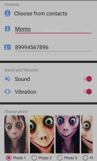 Scary Momo Fake Video Call Simulator 2