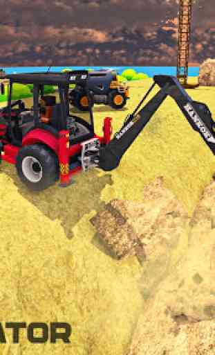 Simulador de escavadeira de areia: guindaste de su 3