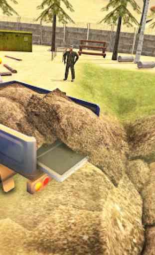 Simulador de escavadeira de areia: guindaste de su 4