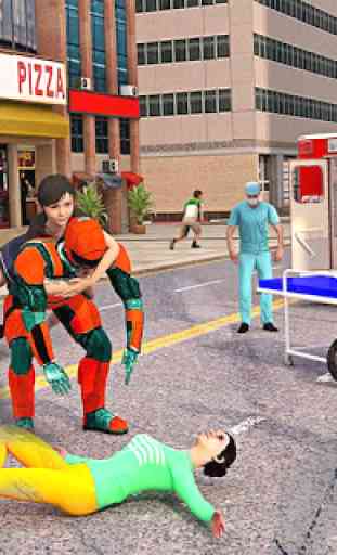 US Light Robot  Speed Hero :City Rescue Mission 3