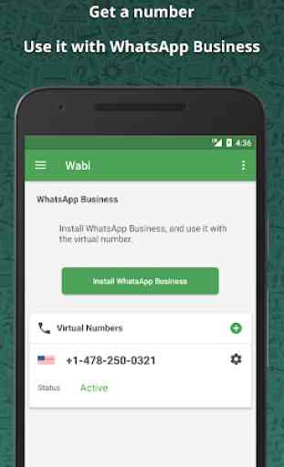 Wabi - número virtual para o WhatsApp Business 2