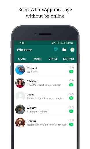 WhatSeen -No Last Seen,Hide Blue Tick for WhatsApp 1
