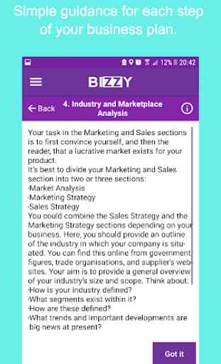 Bizzy: The Business Plan App 1