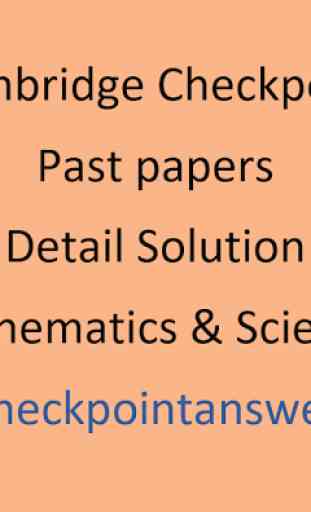 Checkpoint Past Papers Answers 1