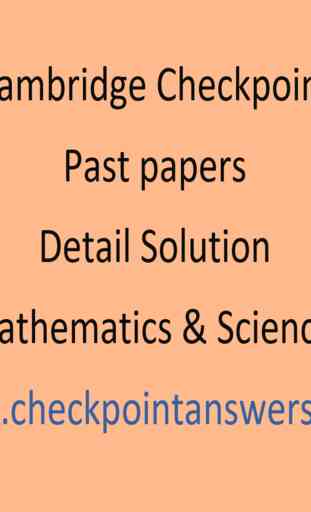 Checkpoint Past Papers Answers 2