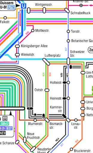 Duisburg Tram & Bus Map 3