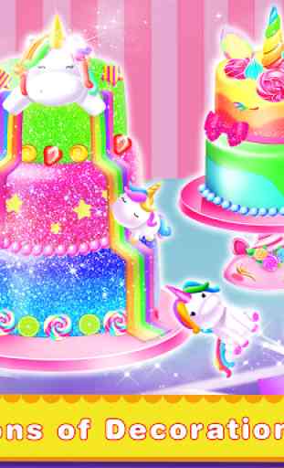 Fazendo Unicorn Rainbow Cake - Kids Cooking Game 4