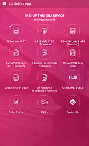 Free Unlock Network Code for LG SIM 1