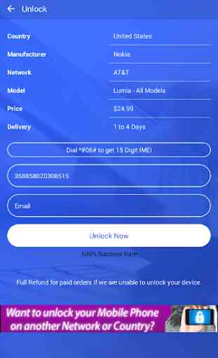 Free Unlock Network Code for Nokia SIM 3