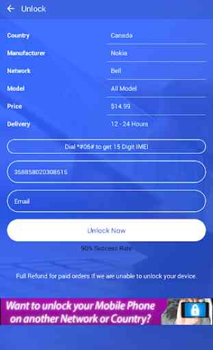 Free Unlock Network Code for Nokia SIM 4
