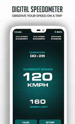 HUD Speedometer Digital: GPS, Speed Limit Widget 4