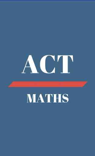 Maths Practice - ACT 2018 Exam 1