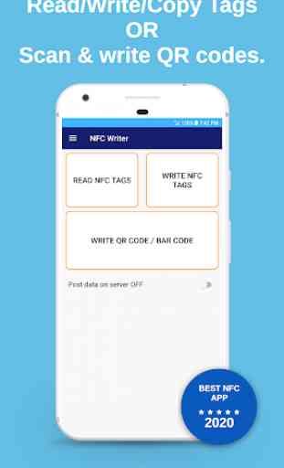 NFC Tag writer - NFC tools - QR & Barcode reader 1