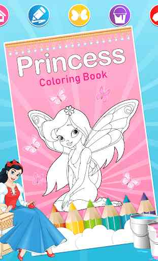 Niños Pintura Juego: Princesas 2