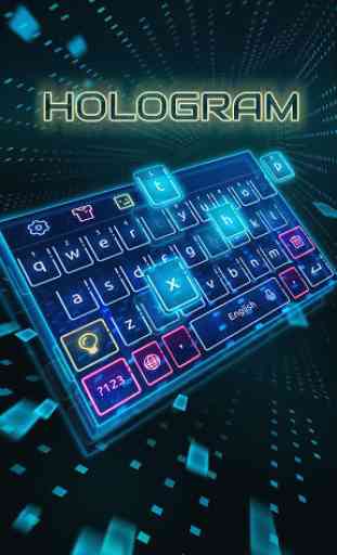 Tema de teclado de holograma 1