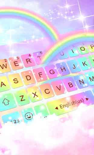 Tema Keyboard Galaxy Rainbow 1