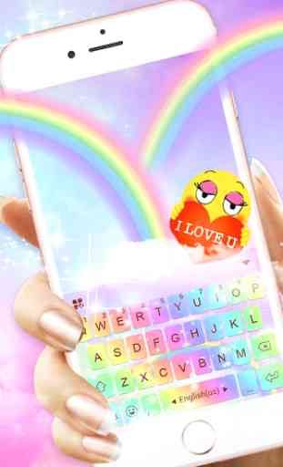 Tema Keyboard Galaxy Rainbow 2