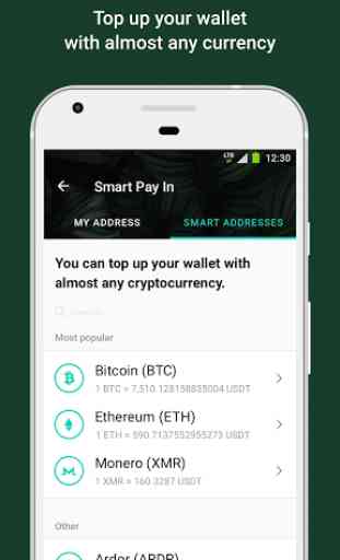 Tether Wallet by Freewallet 4