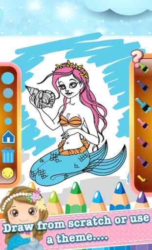 Mermaid Colorir jogos crianças de 7 anos 4