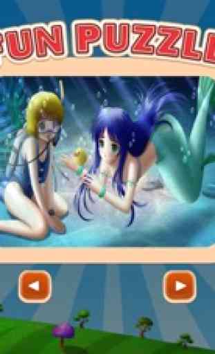 Mermaid Princesa Jigsaw - jogo Aprendendo o divertimento 3